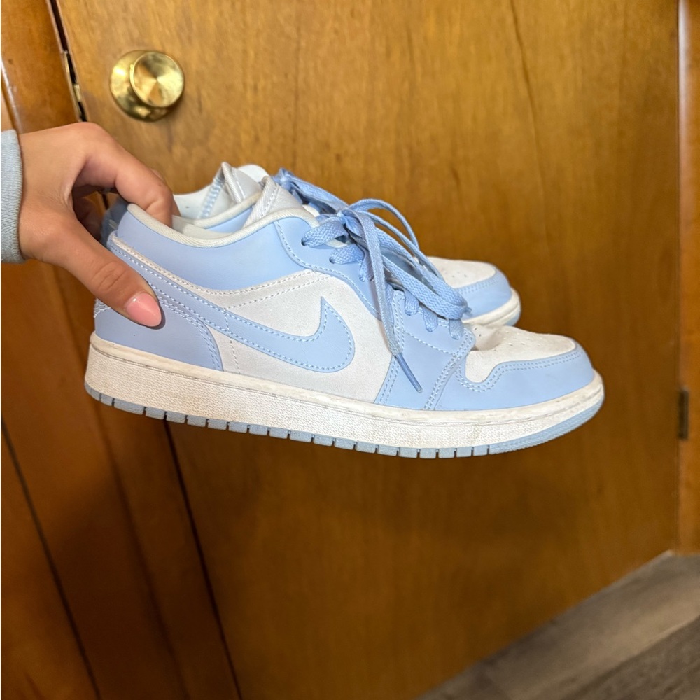 Nike Sky Blue and White Low-Top Sneakers